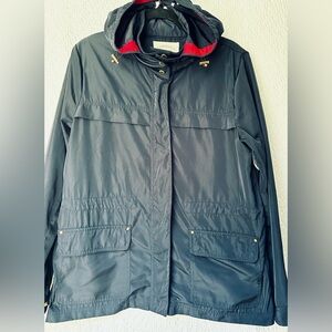 Cambridge Dry Good Soft Shell Utility Jacket in Navy w/ Pink Ribbon Detail SZXL